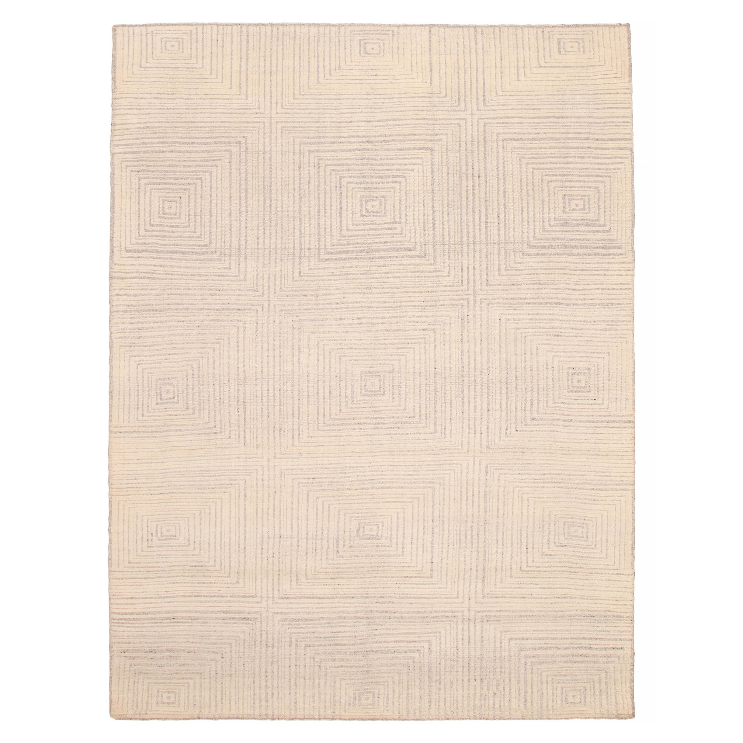 ECARPETGALLERY Hand-knotted Tangier Cream Wool Rug - 7'7 x 10'2