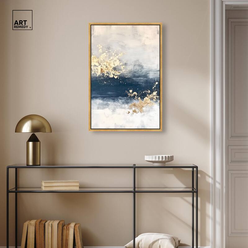 Ocean's Gold Hues I Canvas by Art Remedy