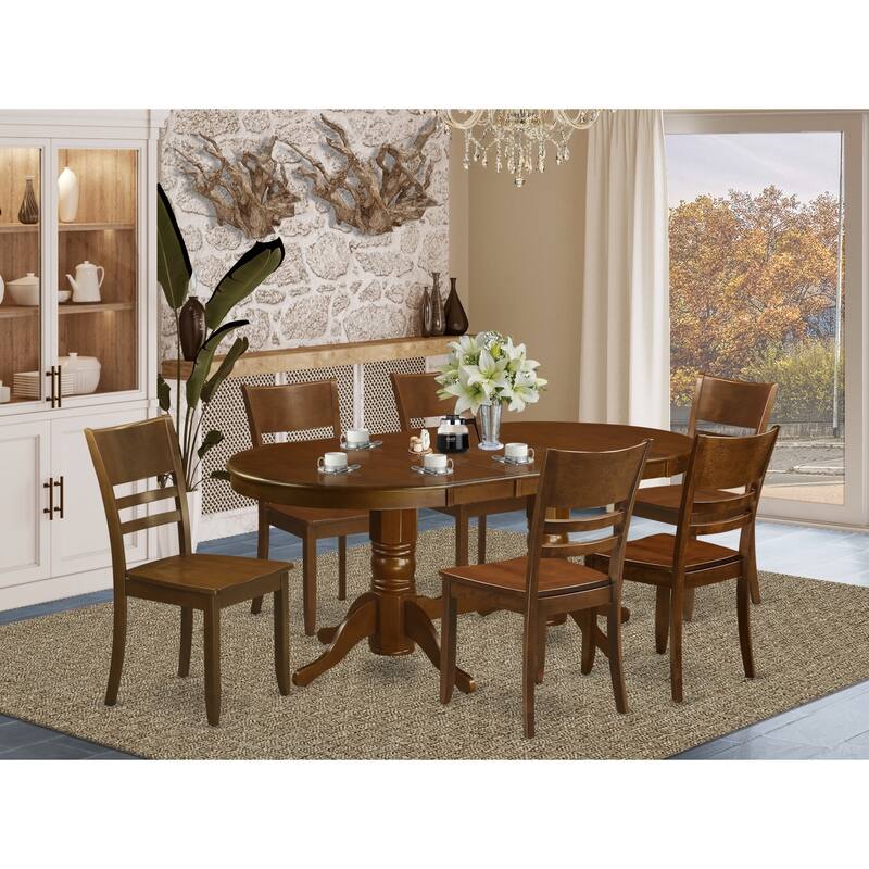 Southwestern Kitchen Table Set with Dining Chairs - Wood Dinette Table with Leaf