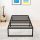 preview thumbnail 11 of 38, VECELO 14 Inch Twin Size Metal Platform Bed Frame,Kids Bed Set of 2, Bed Frame Set of 2
