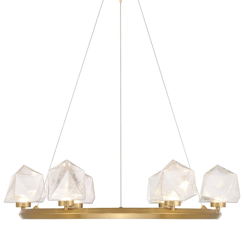 Savoy House 1-1237-6 Castello 6 Light 27" Wide LED Chandelier - Warm Brass