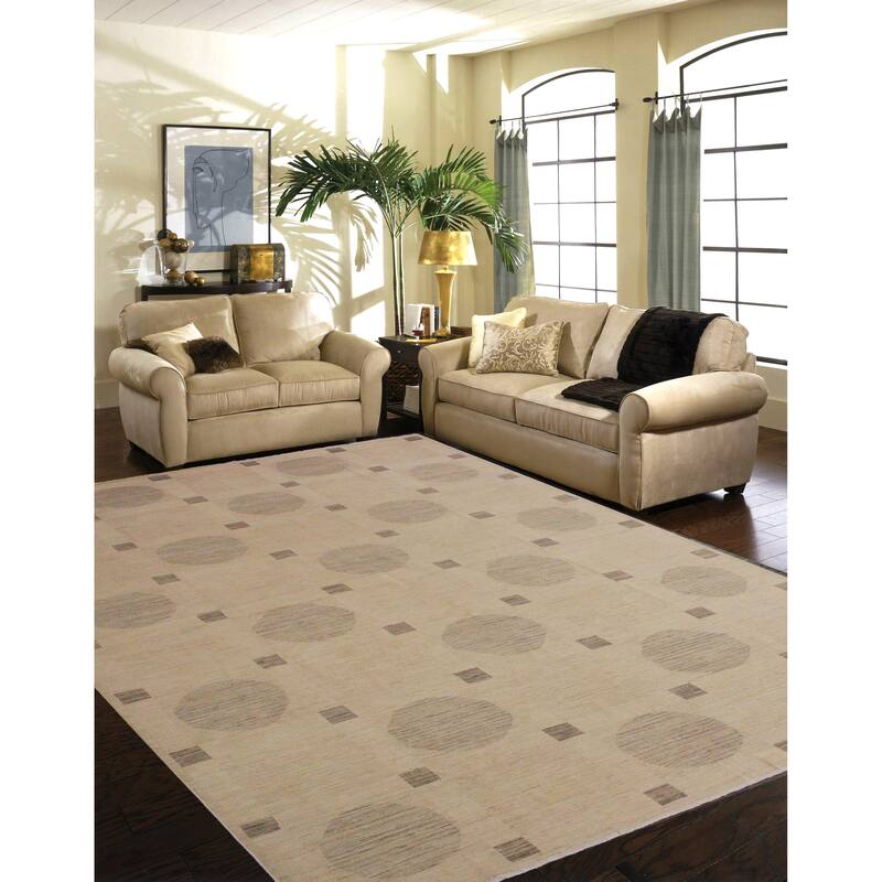Earth Tone Desert Pillar Gabbeh Hand Knotted Area Rug