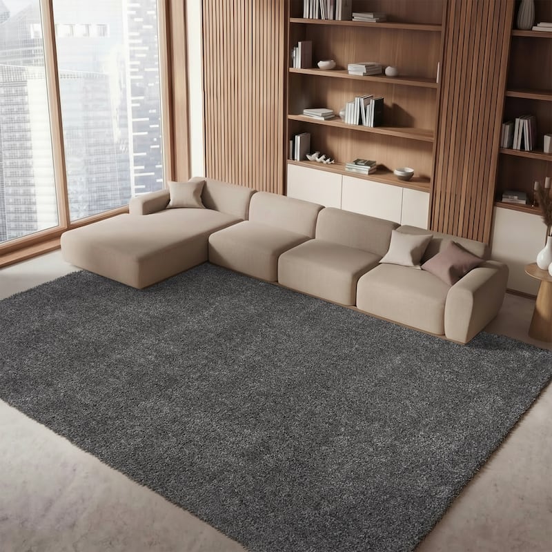 SAFAVIEH August Wilhelma Shag Solid 1.2-inch Thick Area Rug