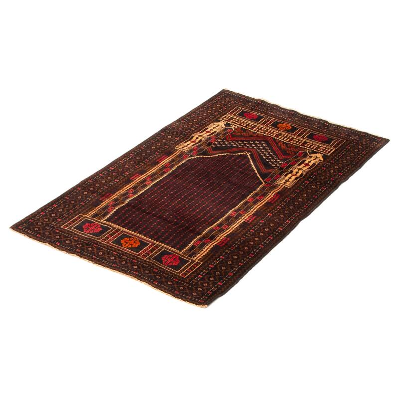 Teimani Burgundy Rug 3'0" x 4'9" - 3'0 x 4'9