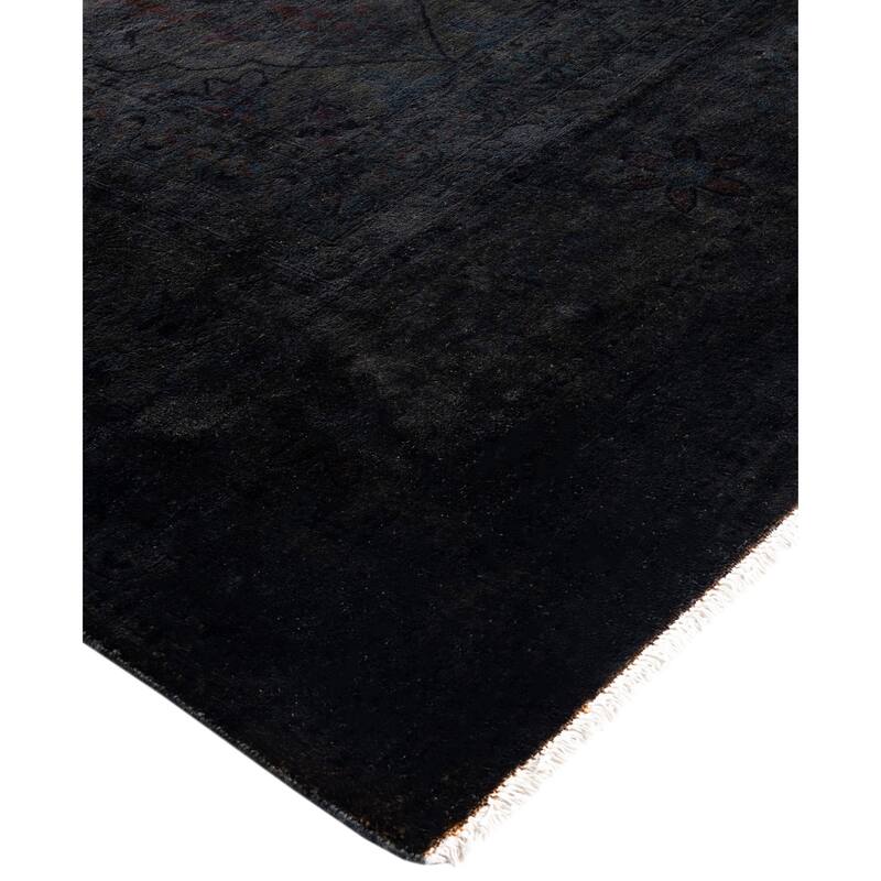 Overdyed One-of-a-Kind Hand-Knotted Area Rug - Black - 8' 3" x 9' 10"