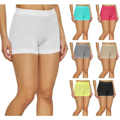 Womens High Waisted Biker Shorts 4Pack Yoga Gym Running NonSee Through Pants