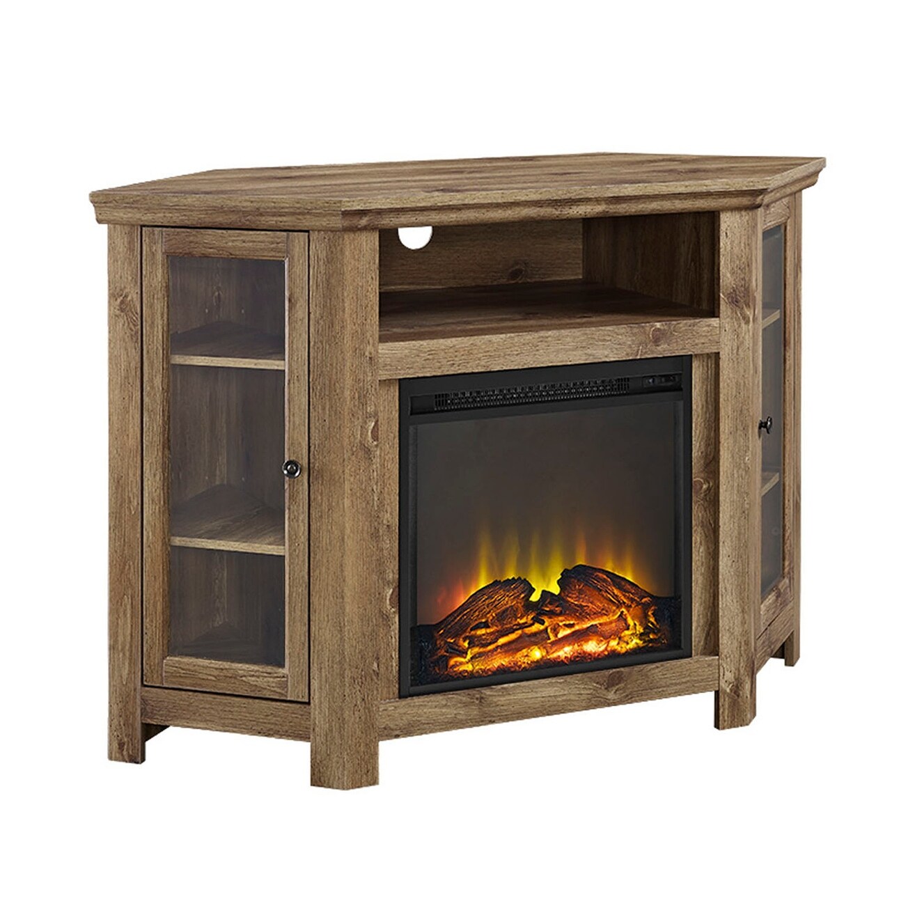 Shop Offex 48 Wood Corner Fireplace Media Tv Stand Console