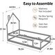 preview thumbnail 8 of 42, Twin Size House-Shaped Headboard Floor Bed with Fences