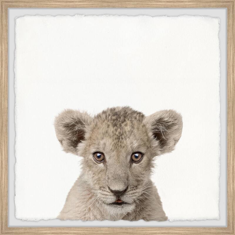 Cub in White Framed Wall Art, Elegant Home Touch - Sophisticated Artwork for Refined Décor