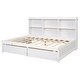 preview thumbnail 22 of 33, Twin/ Full Size Minimalistic Platform Bed Frame w/ Bookcase & Drawers