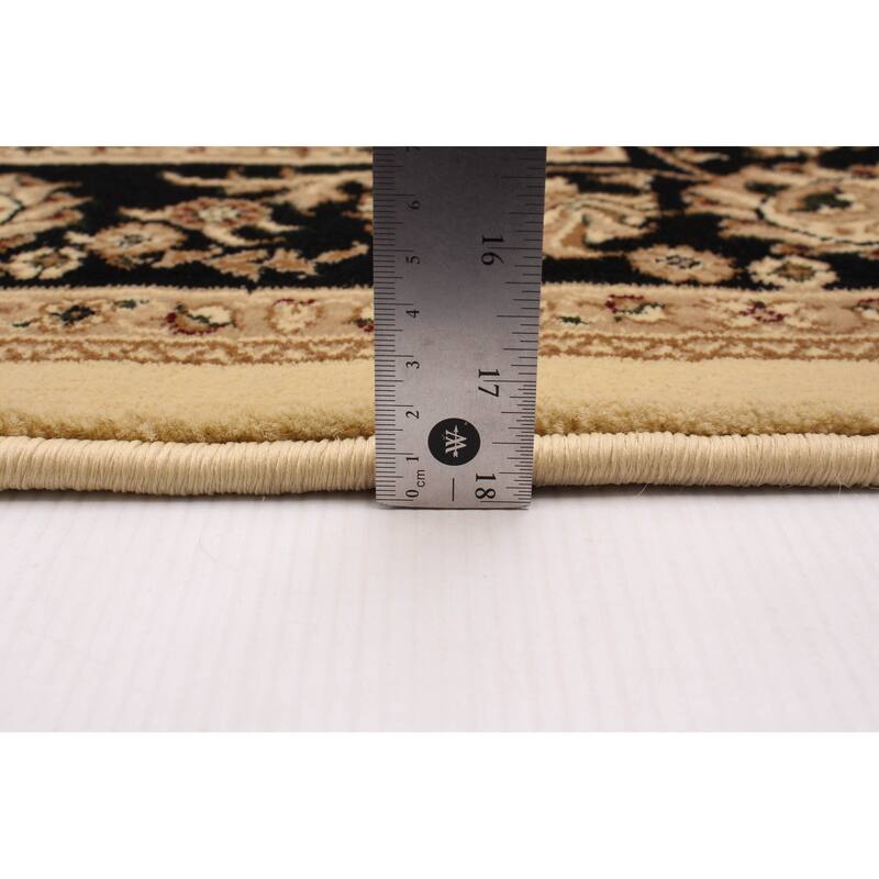 ECARPETGALLERY Machine Woven Lotus Mod Cream Polypropylene Rug - 5'3 x 7'6