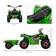 preview thumbnail 3 of 3, 6V Kids ATV Quad Car with Trailer, Forward/Backward, Green