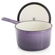 preview thumbnail 3 of 5, MegaChef 2 Quart Enameled Cast Iron Sauce Pan in Gradient Purple