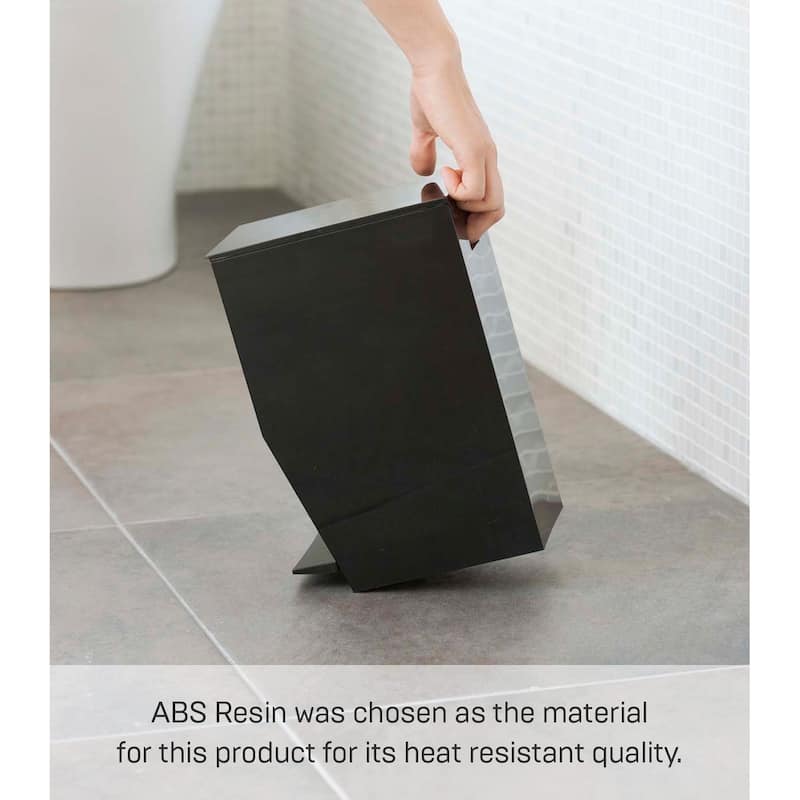 Yamazaki Home Step Trash Can, ABS Plastic, 1 gallon, 3.9 liters - L 7.48 x W 4.72 x H 10.83 inches
