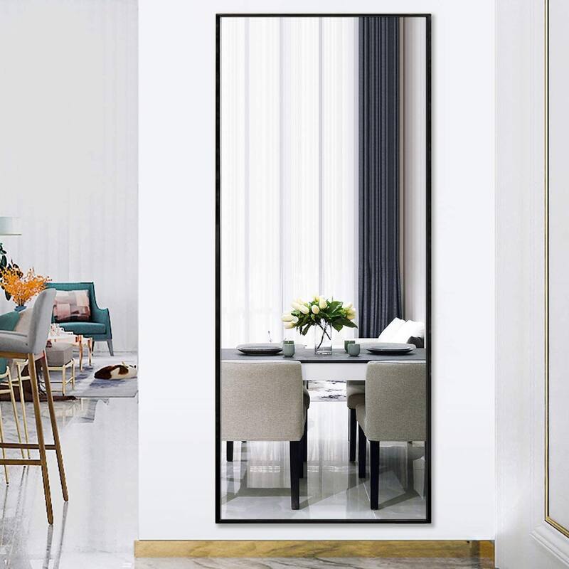 Framed Floor Mirror Standing Holder Full Length Mirrors