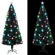preview thumbnail 6 of 17, vidaXL Artificial Christmas Tree with Stand/LED 5/6/7/8 ft Fiber Optic 7 Foot