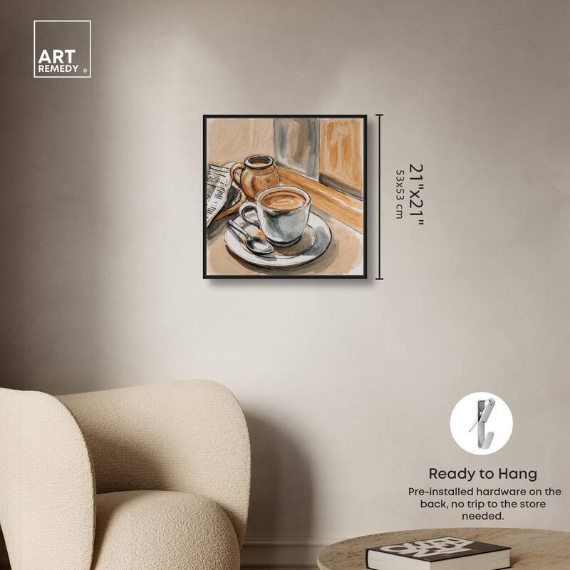 Sunday Coffee Canvas by Art Remedy