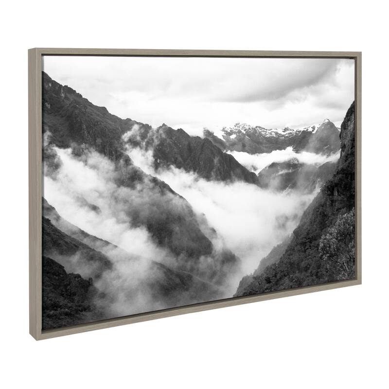 Kate and Laurel Sylvie Cow, Mountains, and Inca Trail Framed Canvas