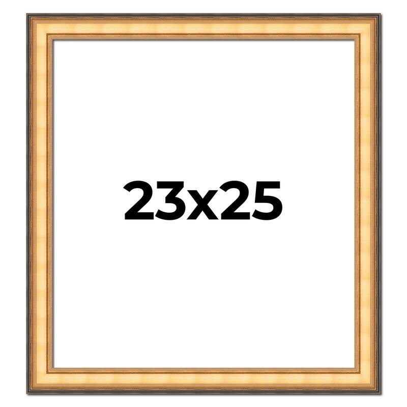 23x25 Frame Gold Plein Aire Solid Wood Picture Frame Width 2 Inches |