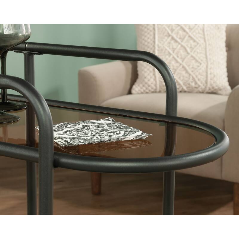 Coral Cape Bar Cart Metal/glass