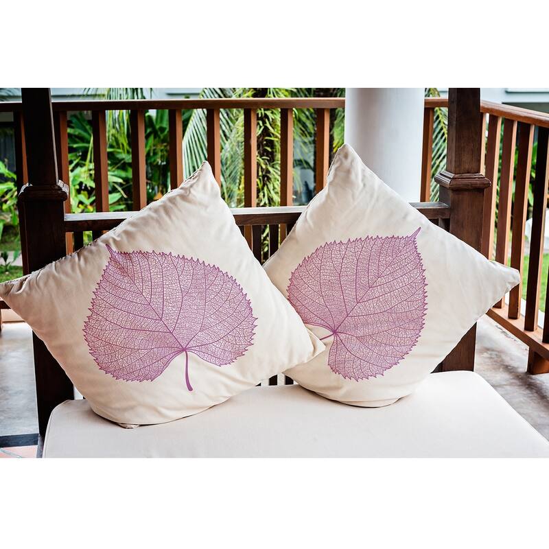 Leaf Study Fall Indoor/Outdoor Throw Pillow