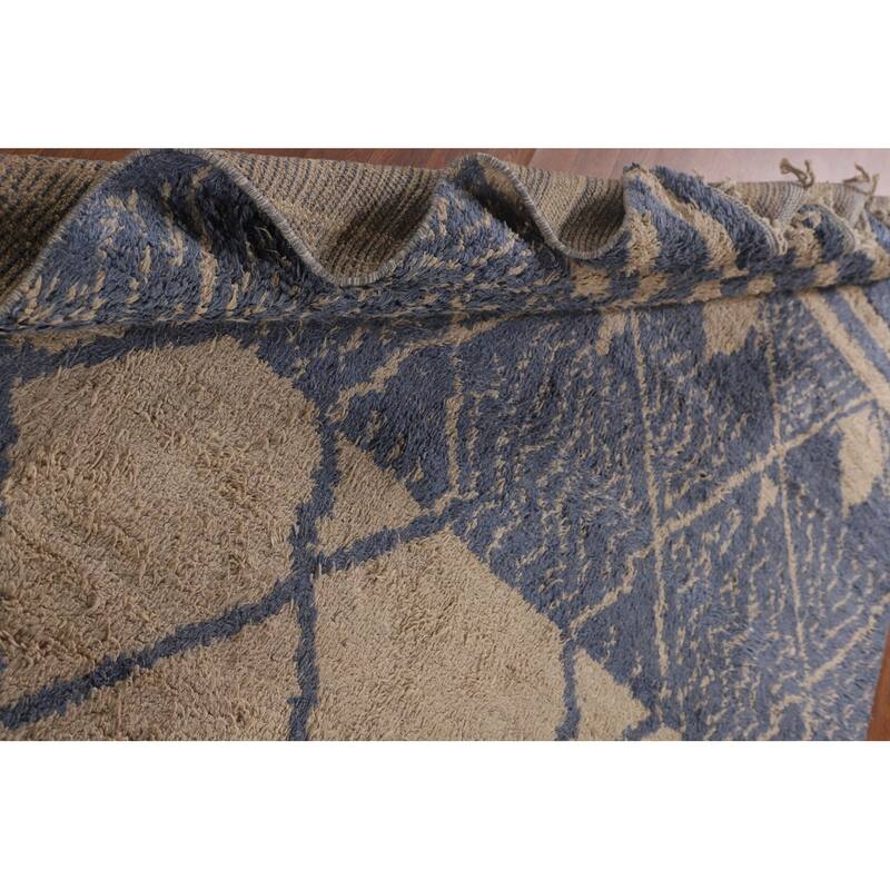 Plush Moroccan Oriental Area Rug Handmade Wool Carpet - 7'0" x 10'6"