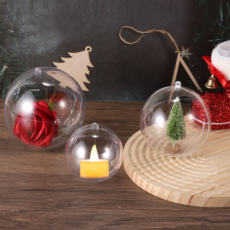 8 Pcs Hanging Tealight Holders Globes Acrylic Refillable Balls for Home