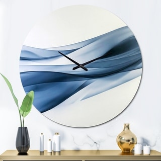 Designart 'Glittering Light Blue Pattern' Oversized Modern Wall Clock