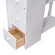 preview thumbnail 18 of 55, Twin size Loft Bed with Storage Drawers ,Desk and Stairs, Wooden Loft Bed with Shelves, No box spring required- White
