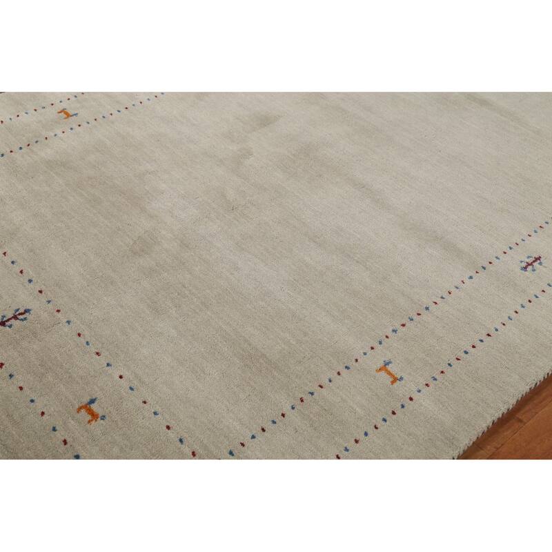 Tribal Gabbeh Oriental Area Rug Handmade Wool Carpet - 5'2"x 7'10"