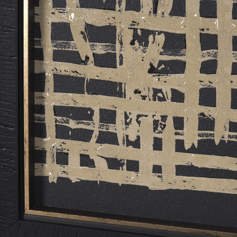 Woven Lines Tan (Set of 2) Framed Art Print