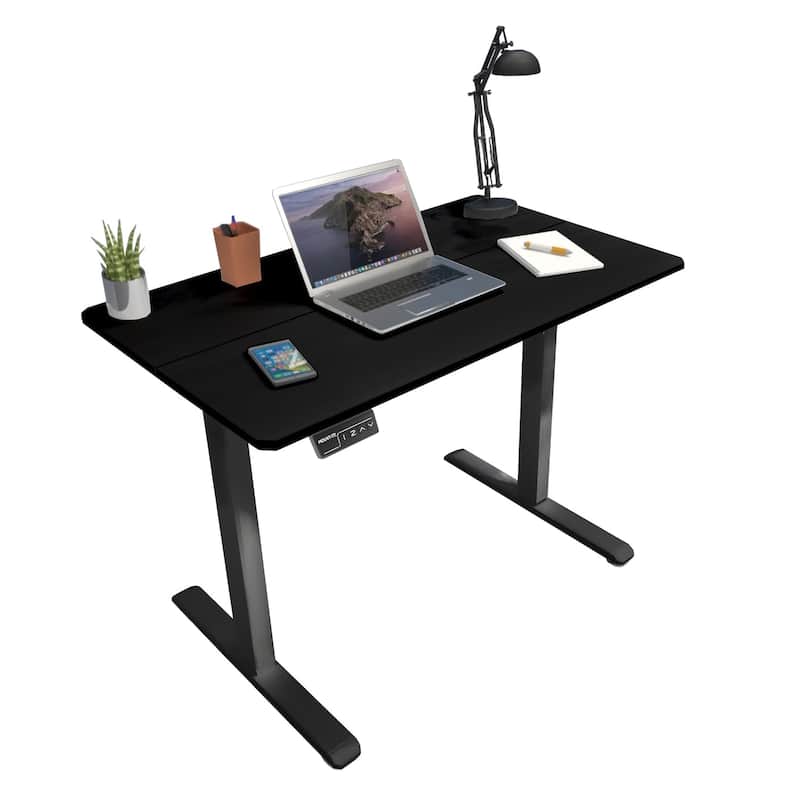 Mount-It! 40"W Electric Rectangular Adjustable Standing Desk, Black (MI-8035)