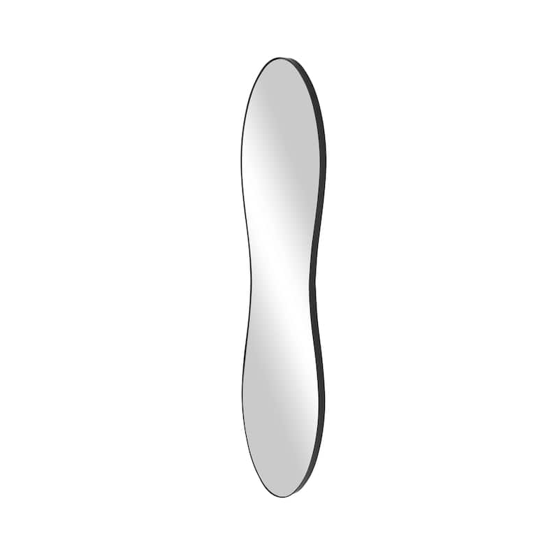 Metal Tall Wavy Wall Mirror - Gold or Black - Roche River Decor