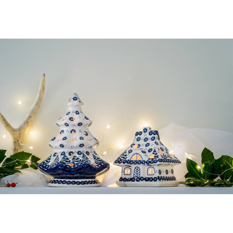 Blue Rose Polish Pottery C012 Manufaktura Tree Luminary