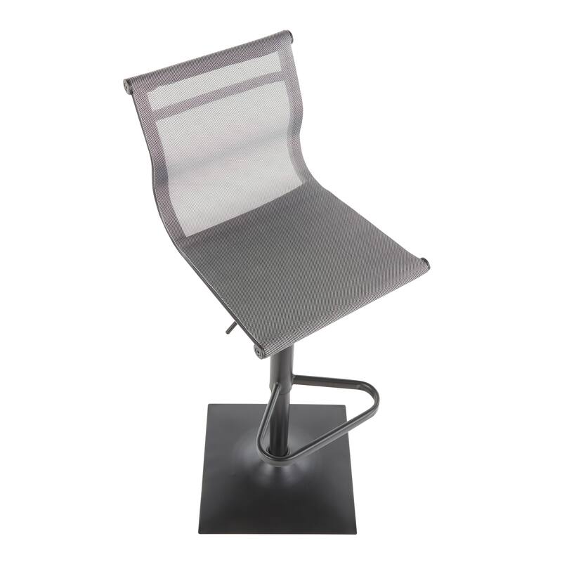 Porch & Den Bixby Adjustable Bar Stool in Black Metal