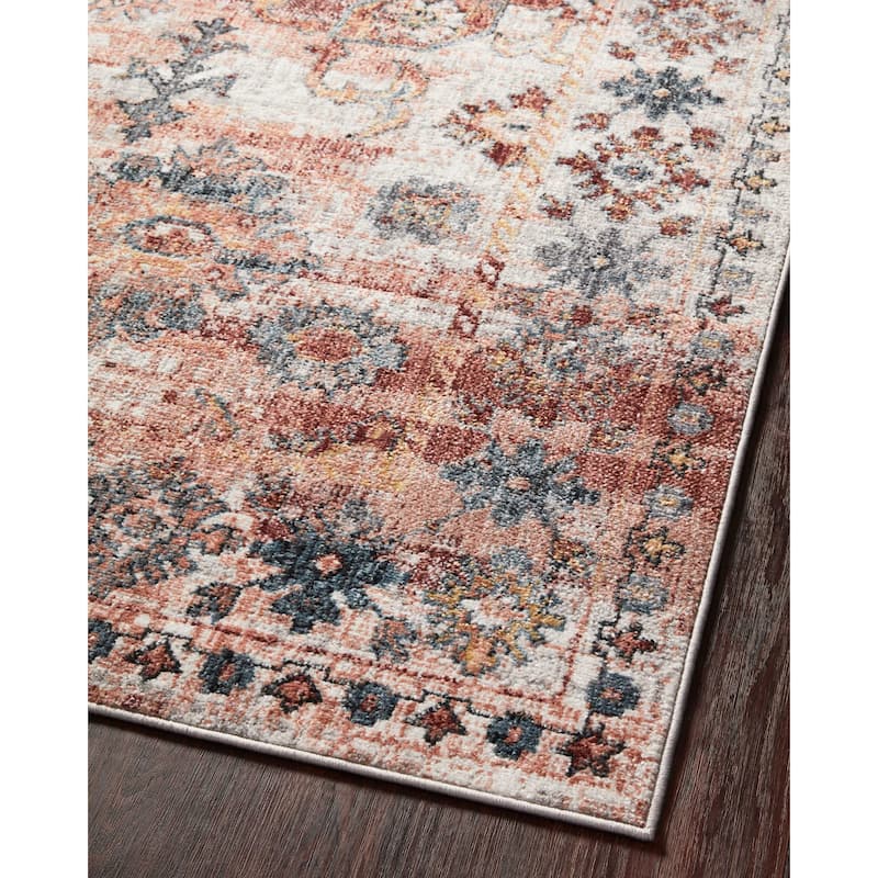 Alexander Home Penelope Distressed Botanical Oriental Area Rug