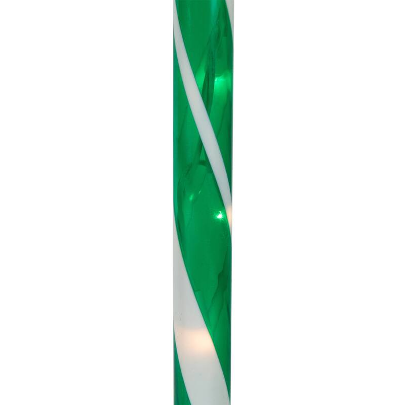Lighted Candy Cane Outdoor Christmas Pathway Markers - 28" - Green - Set of 6