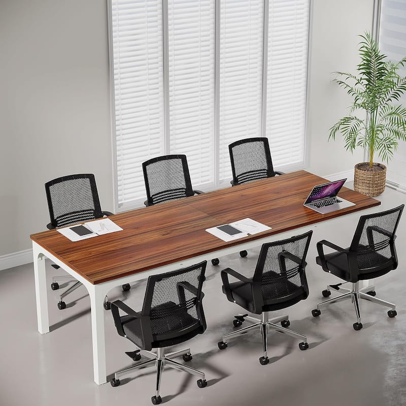 78.74" Large Rectangle Conference Table, Office Meeting/Seminar/Business Table Desk for Office Boardroom & Meeting Room