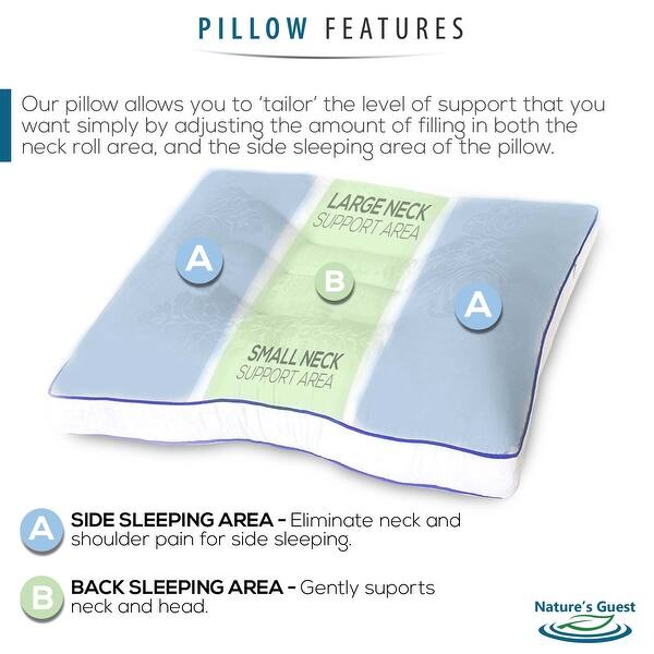 Nature's Guest Adjustable Cervical Contour Pillow, Standard Size