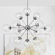 preview thumbnail 3 of 44, Masakee 12-light Sputnik Metal Chandelier with Clear Glass Globe Shades