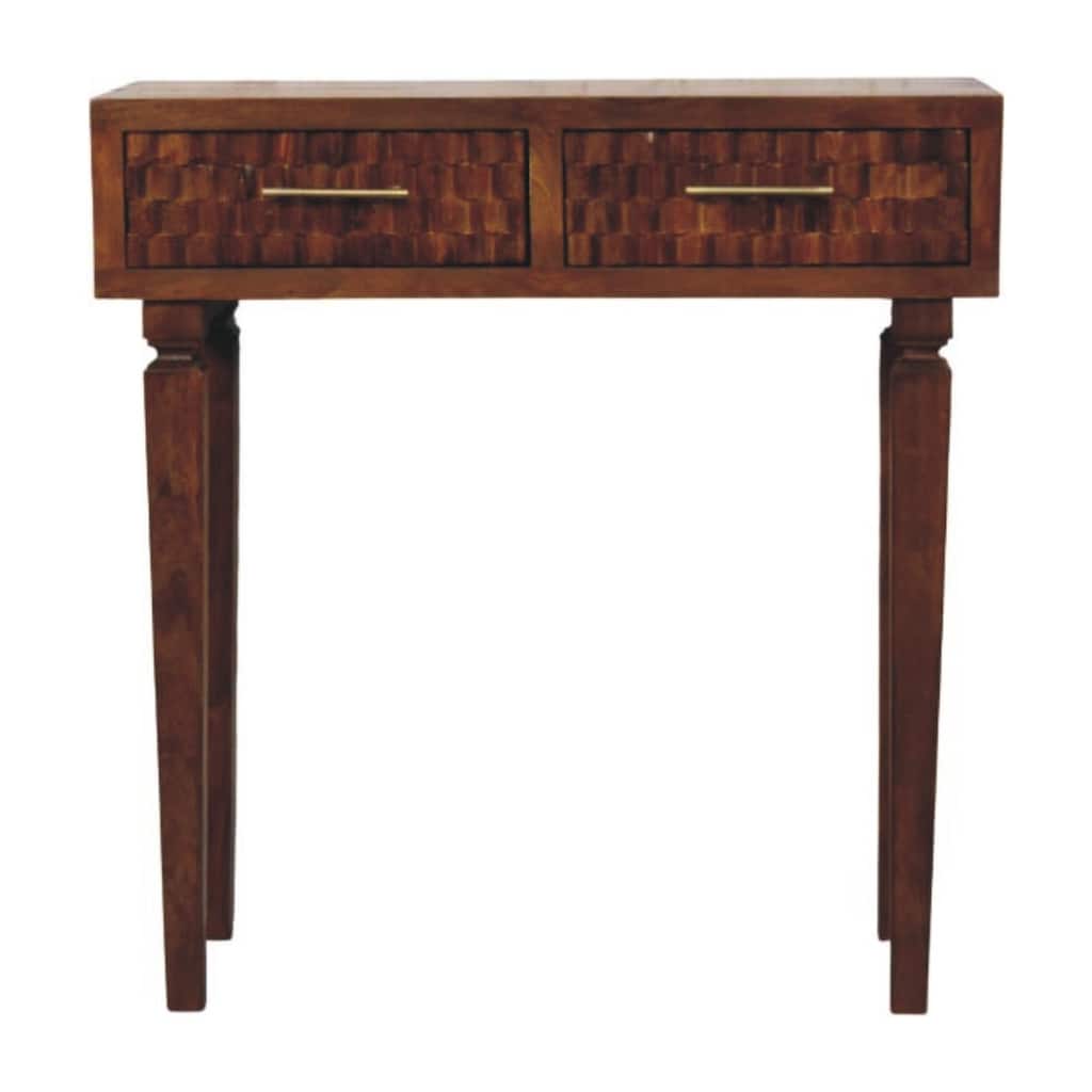 Artisan Furniture Solid Wood Cadiz Textured Console Table , Brown