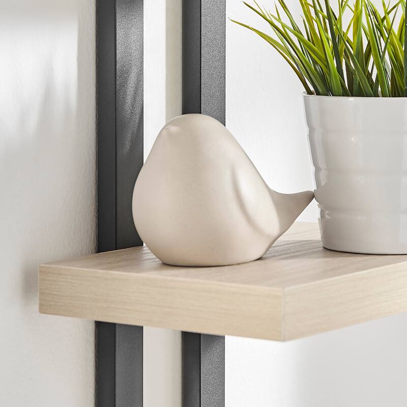 Danya B. 4-Tier Ladder Bracket Floating Wall Shelves