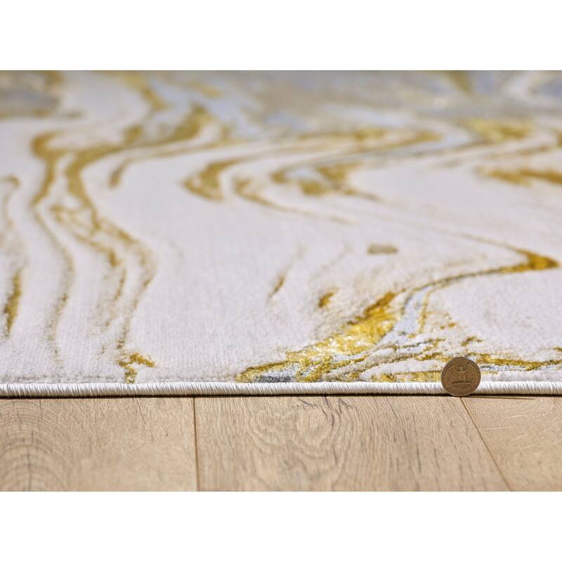 Domani Grace Marble Glam Area Rug