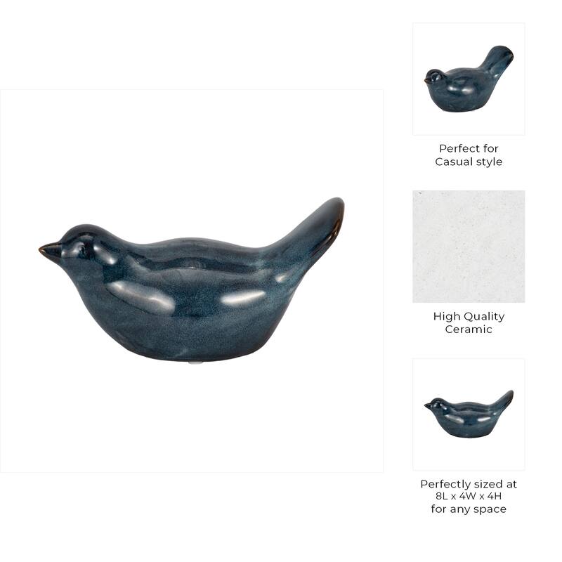 Stoneware and Ceramic Bird Garden Statuary Sculptural Silhouette