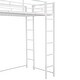 preview thumbnail 34 of 38, Twin Loft Bed with Desk and Shelving, Metal Frame with Guardrails