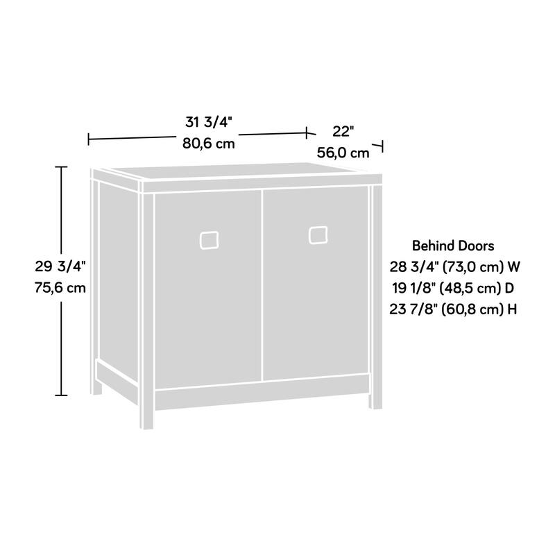 Engineered Wood Industrial Library Base, Brown - 31.73" W × 22.05" D × 29.76" H