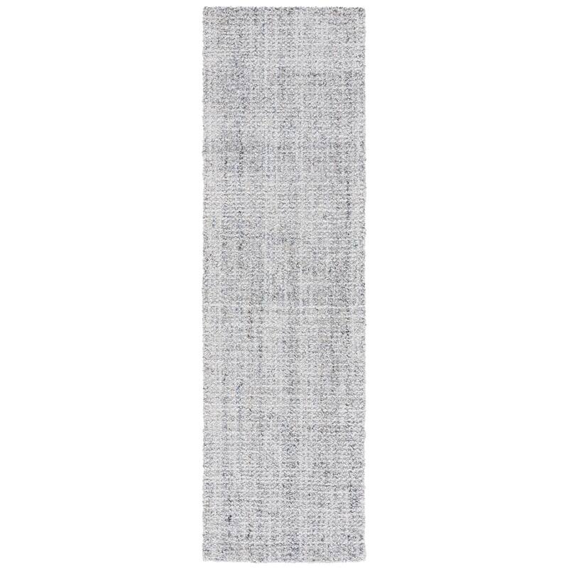 SAFAVIEH Handmade Abstract Eija Modern Wool Rug - 2'3" x 8' Runner - Light Grey