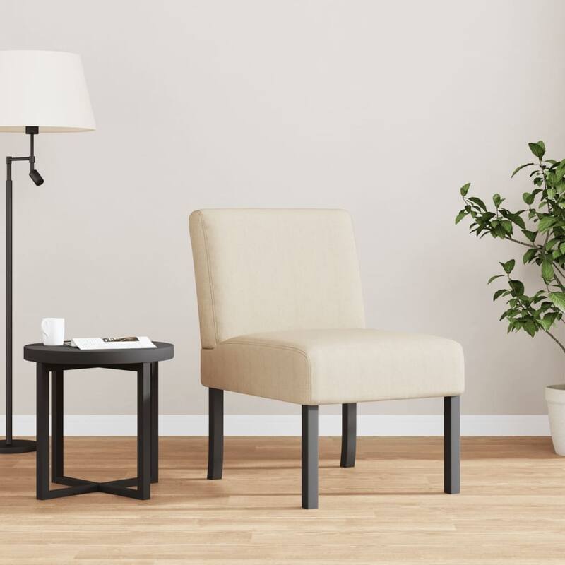 vidaXL Slipper Chair different color Fabric - 18.9" x 25.2" x 28.3" - Cream