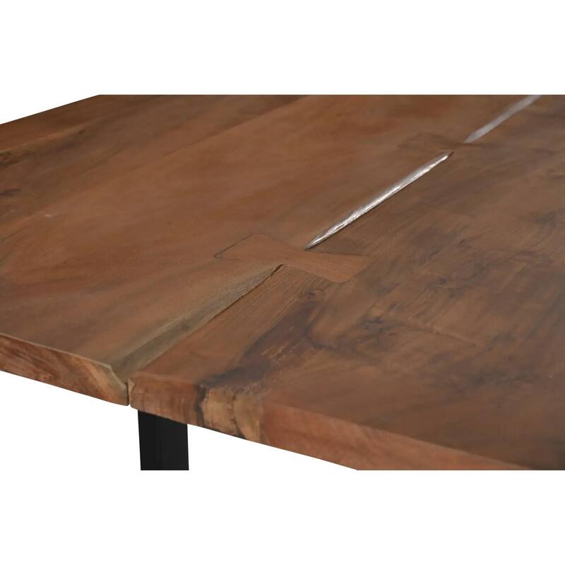 Timbergirl Live Edge Dining Table in Dark Acacia