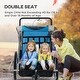 preview thumbnail 3 of 14, 2-Seat Baby Bike Trailer for Kids with Safety Harness, Removable Canopy, Ample Storage